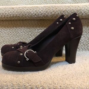 MIA suede heels with studs/New/size 7